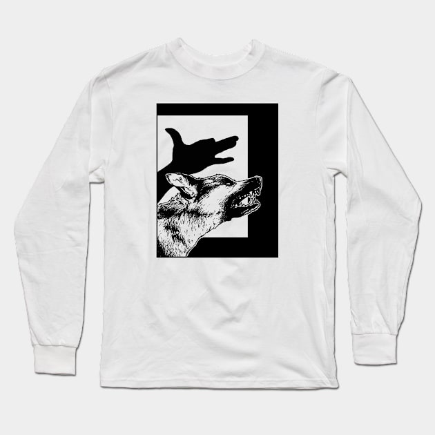 Shadow Dog Light Long Sleeve T-Shirt by Spykles